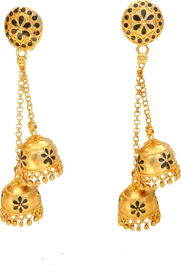 Assamese_Traditional_Copper_Jhumka_Black_Colour_For_Girls_&_Women